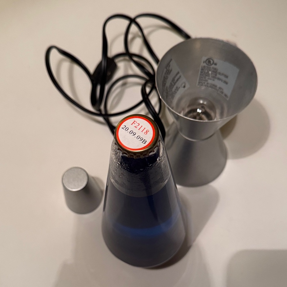 Silver and Blue Lava Lamp - Picture 3 of 9